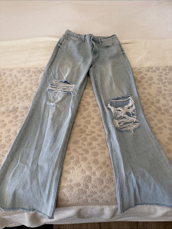 Denim - Vervet by flying monkey distressed straight leg jeans size 25
